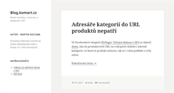 Desktop Screenshot of blog.komart.cz